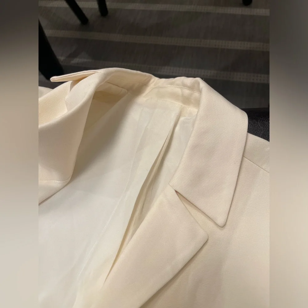 Dior Cream Button-Front Cropped Jacket